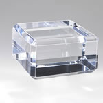 Acrylic Block 3" x 3" x 2" thick - Bevelled