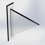 1123 C: 12" Solid Style Bracket Clear Acrylic