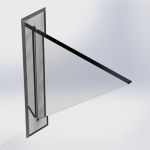 1123: 12" Solid Shelf Bracket Acrylic Mirror