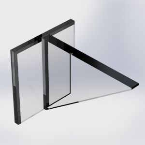 166: 6" Mirror Self Stick Shelf Bracket