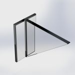 186: 8" Mirror Self Stick Shelf Bracket