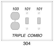 P304_BNM: Triple 2-Toggle/Duplex Combo Bronze