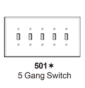 G501: Gasketted 5 Gang Toggle