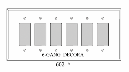 G602: Gasketted 6 Gang Decora