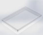 8" x 12" x 1" Frosted Clear Acrylic Tray